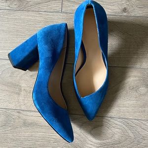 Blue suede 1. State heels, size 7 pump